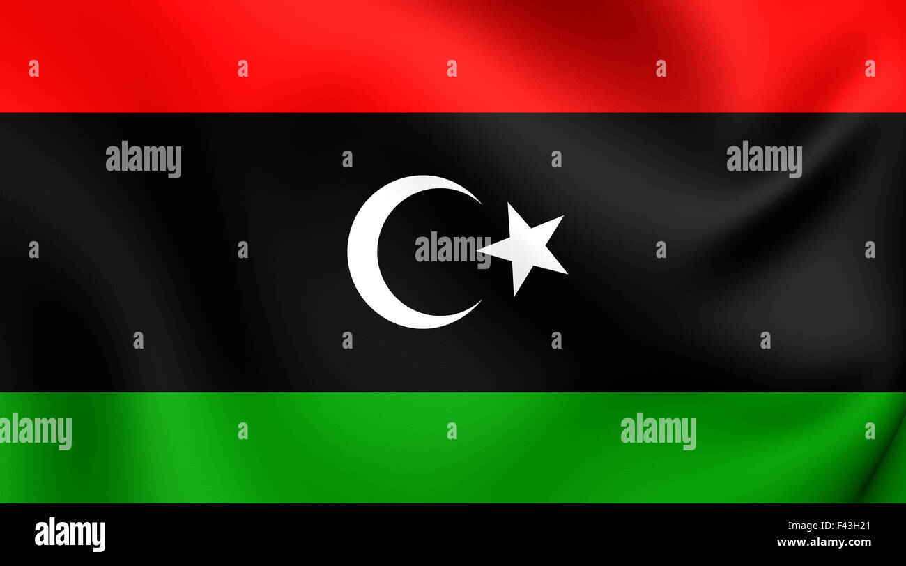 Flag of Libya Stock Photo