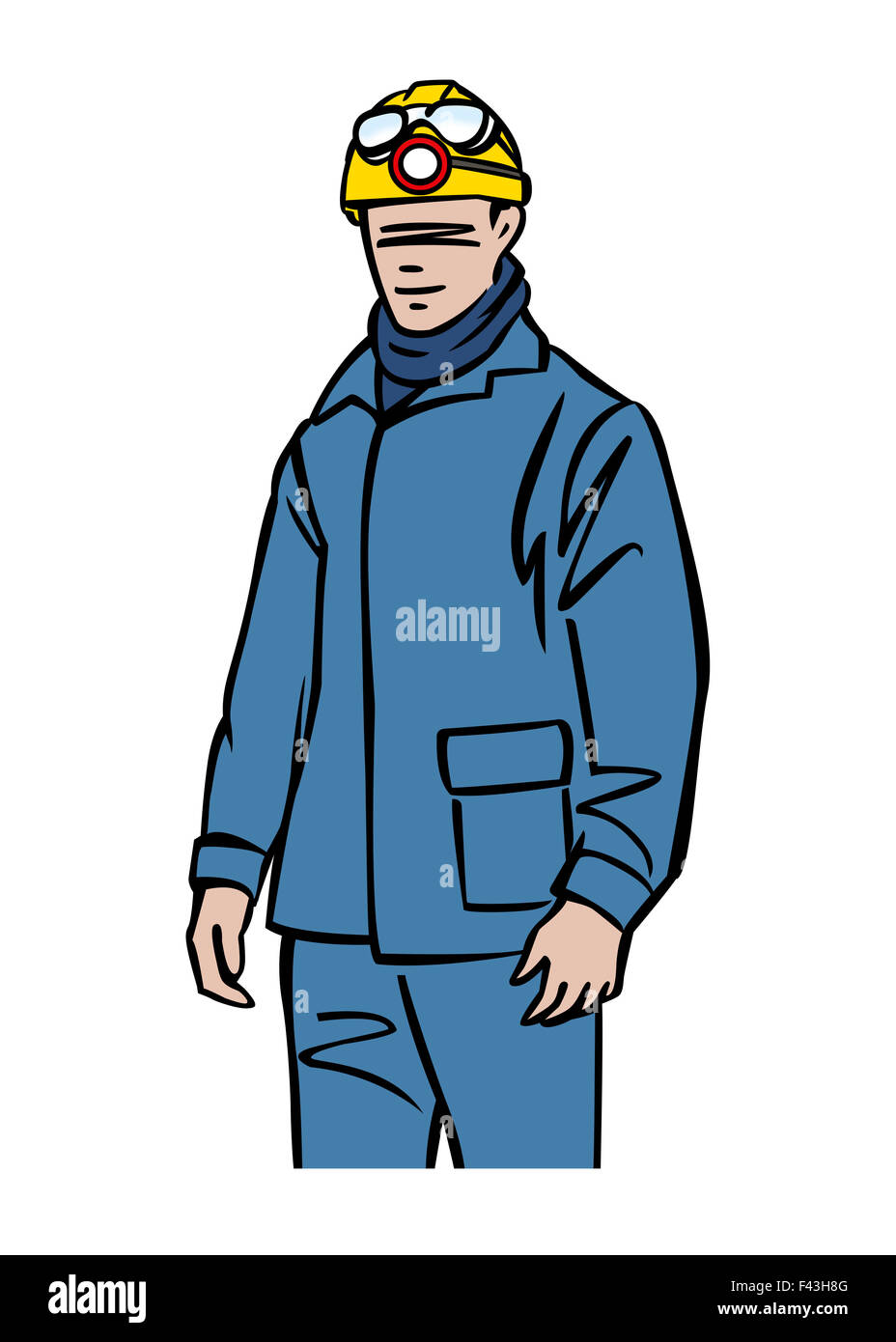 Illustration of a miner Stock Photo