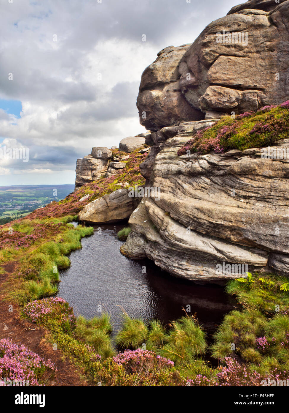 Old Stell Crag in the Simonside Hills in Summer Rothbury Northumberland ...