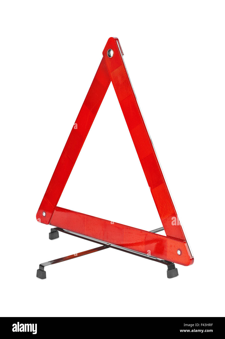Warning car sign red triangle Stock Photo Alamy