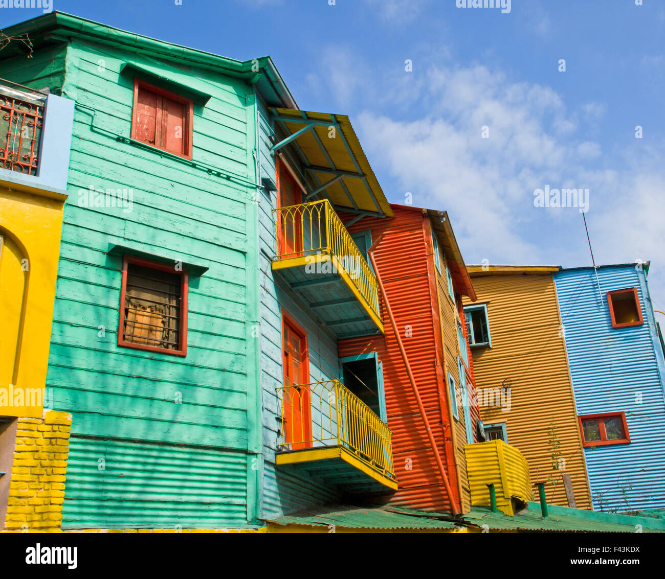 The famous colourful buildings of La Boca in Buenos Aires Stock Photo