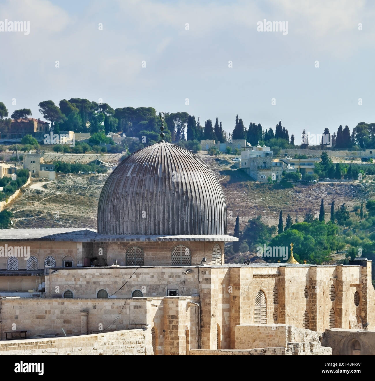 The dome of the Al Aqsa Mosque Stock Photo