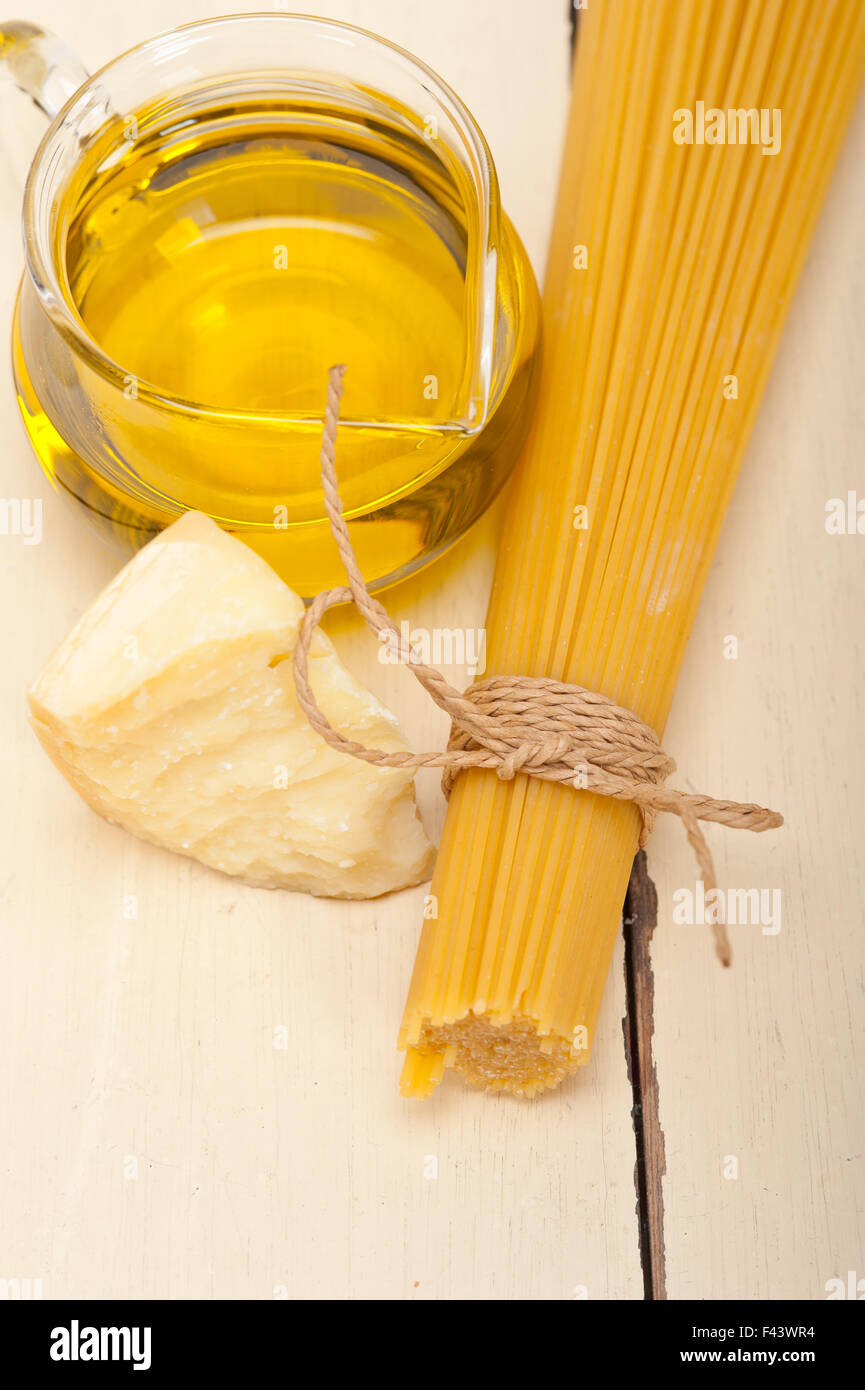 Italian pasta basic food ingredients Stock Photo
