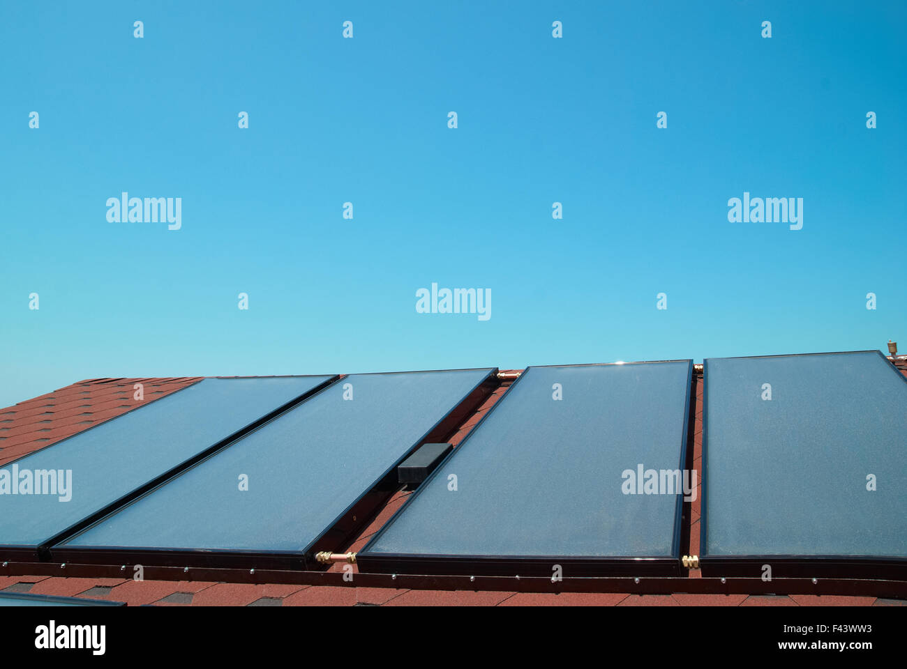 Solar panels on the roof Stock Photo - Alamy