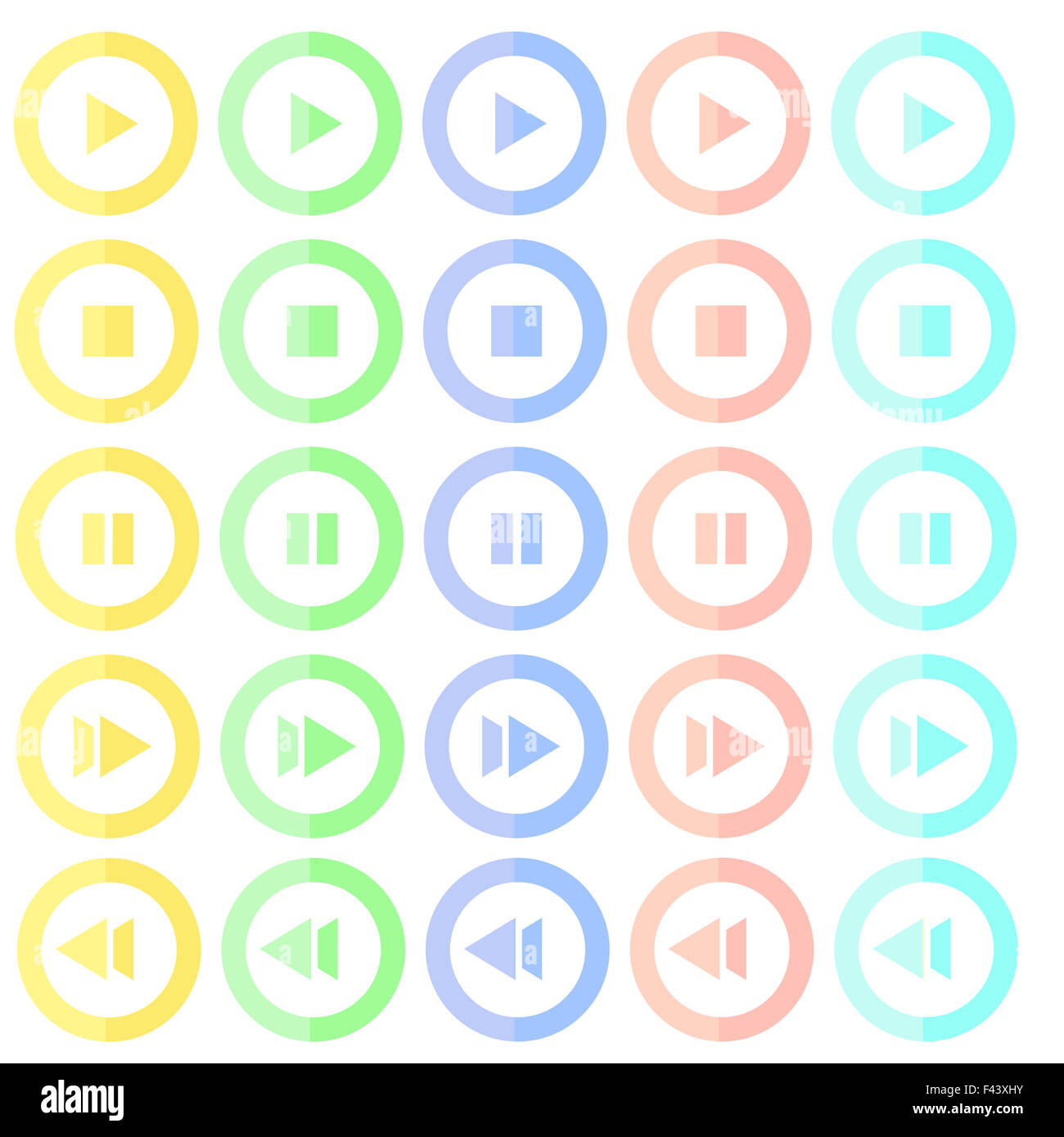 Media Icons Stock Photo