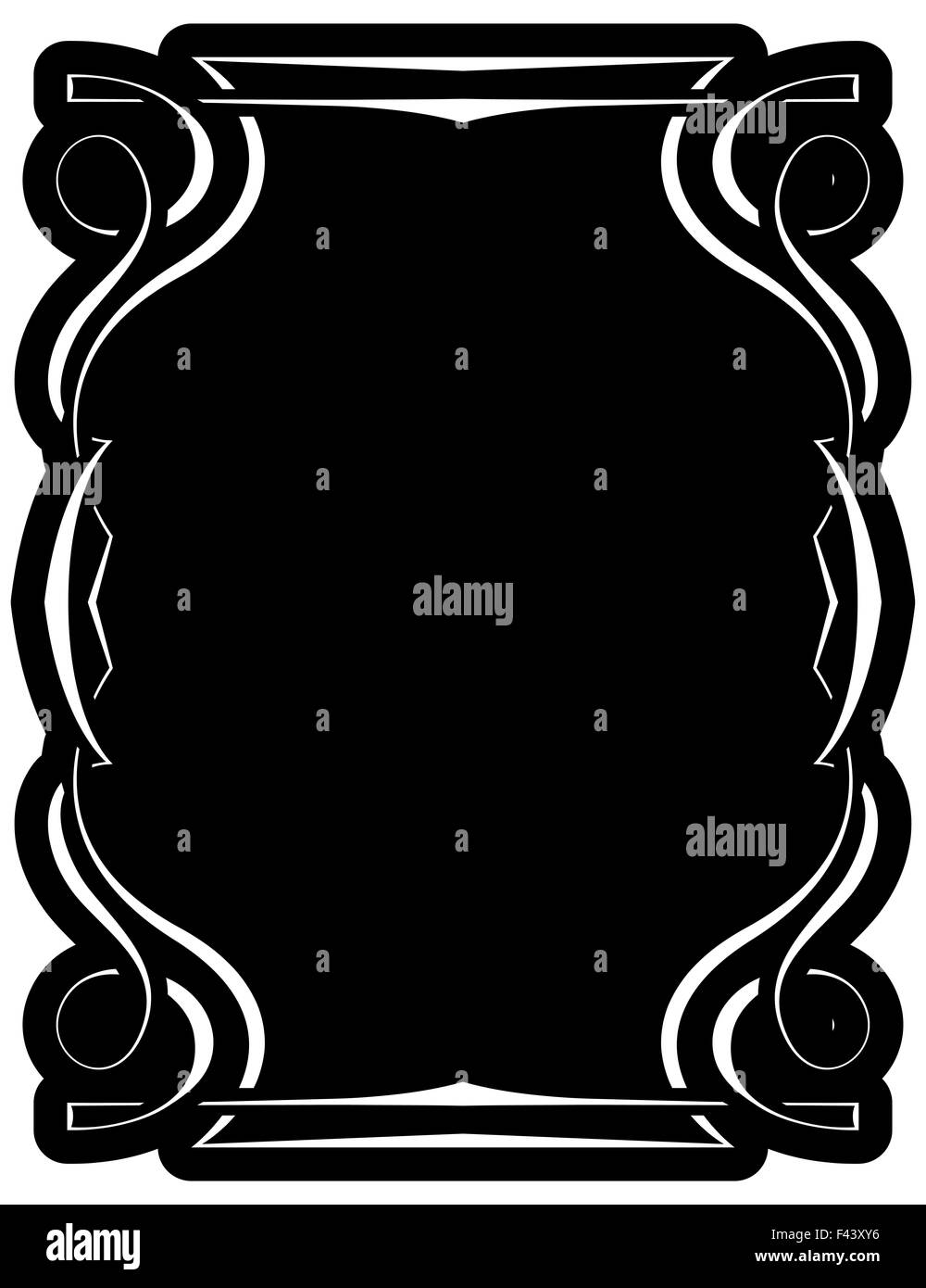 Black frame with elegant border Royalty Free Vector Image