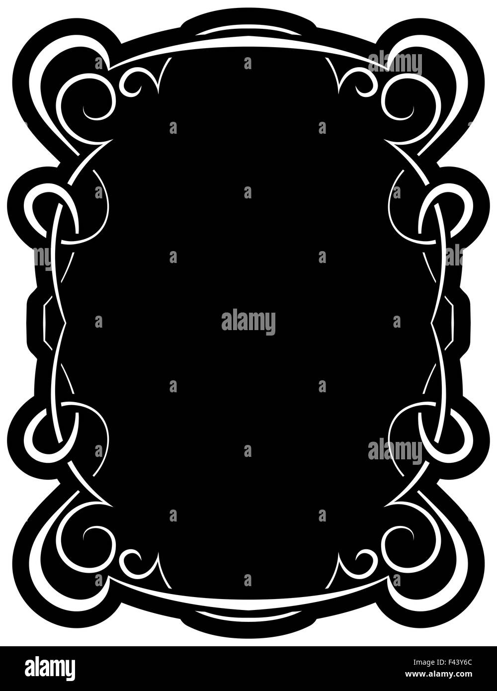 Vector black frame with elegant border Stock Photo Alamy