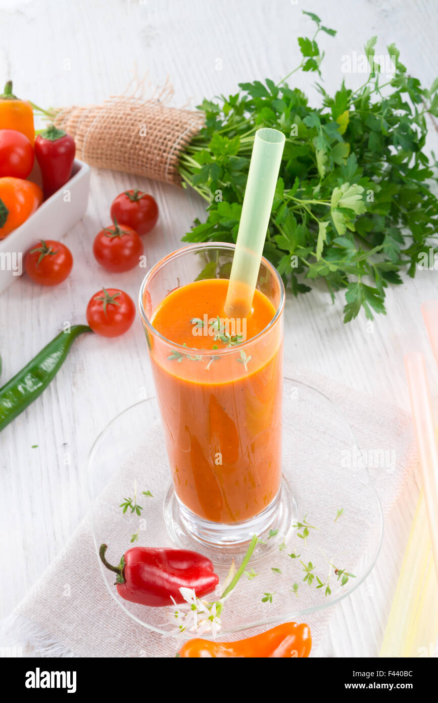 red paprika smoothie Stock Photo - Alamy