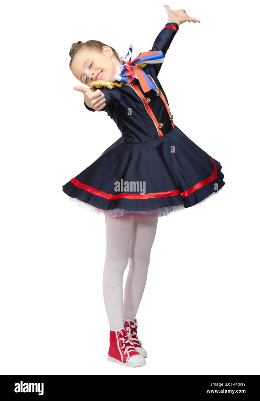Little girl in costume isolated Stock Photo - Alamy