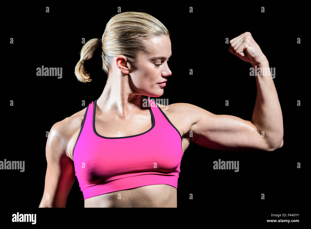 Strong arm woman hi-res stock photography and images - Alamy