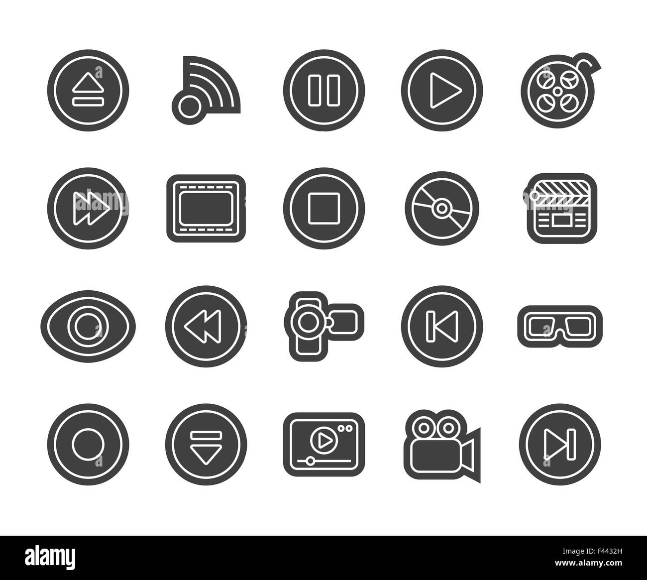 Outline icons thin flat design, modern line stroke style Stock Vector ...