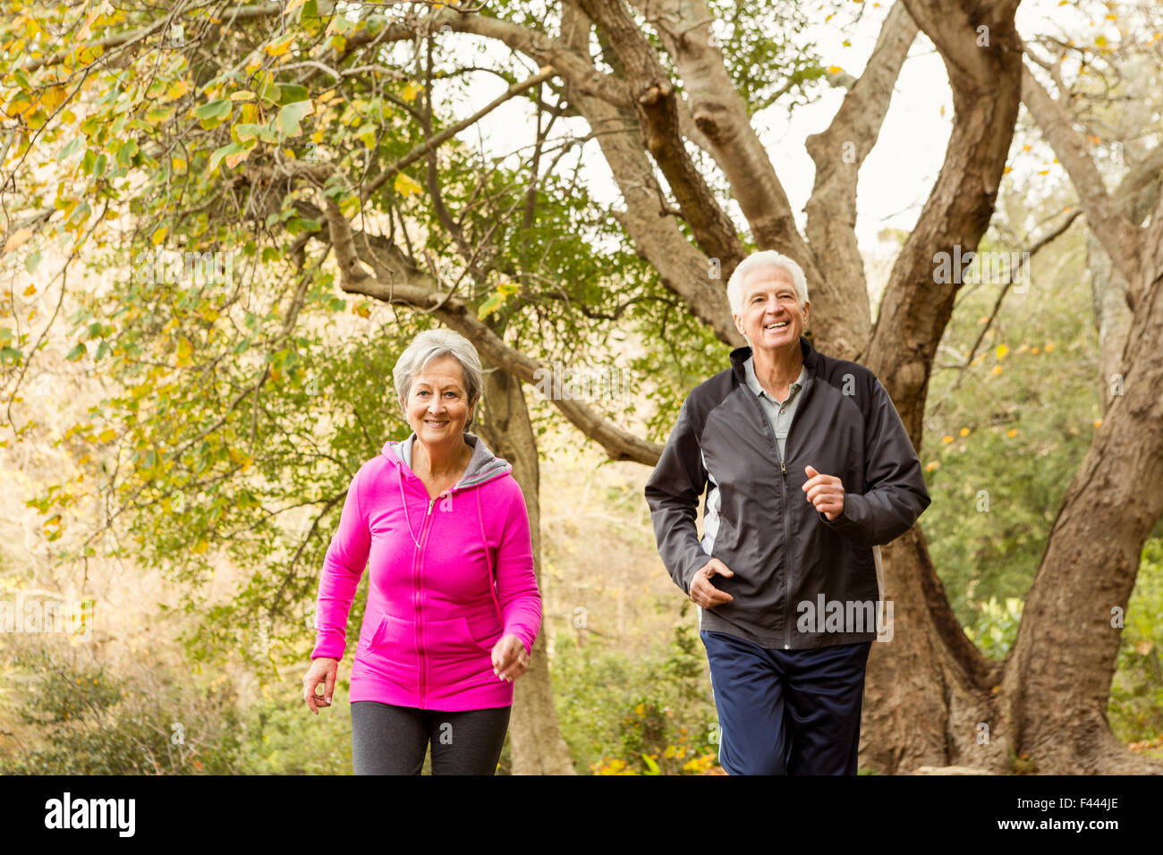 Senior couple in the park Stock Photo - Alamy