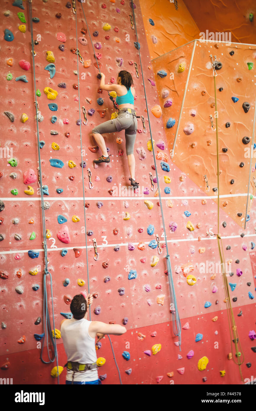 Rock climbing helping hires stock photography and images Alamy