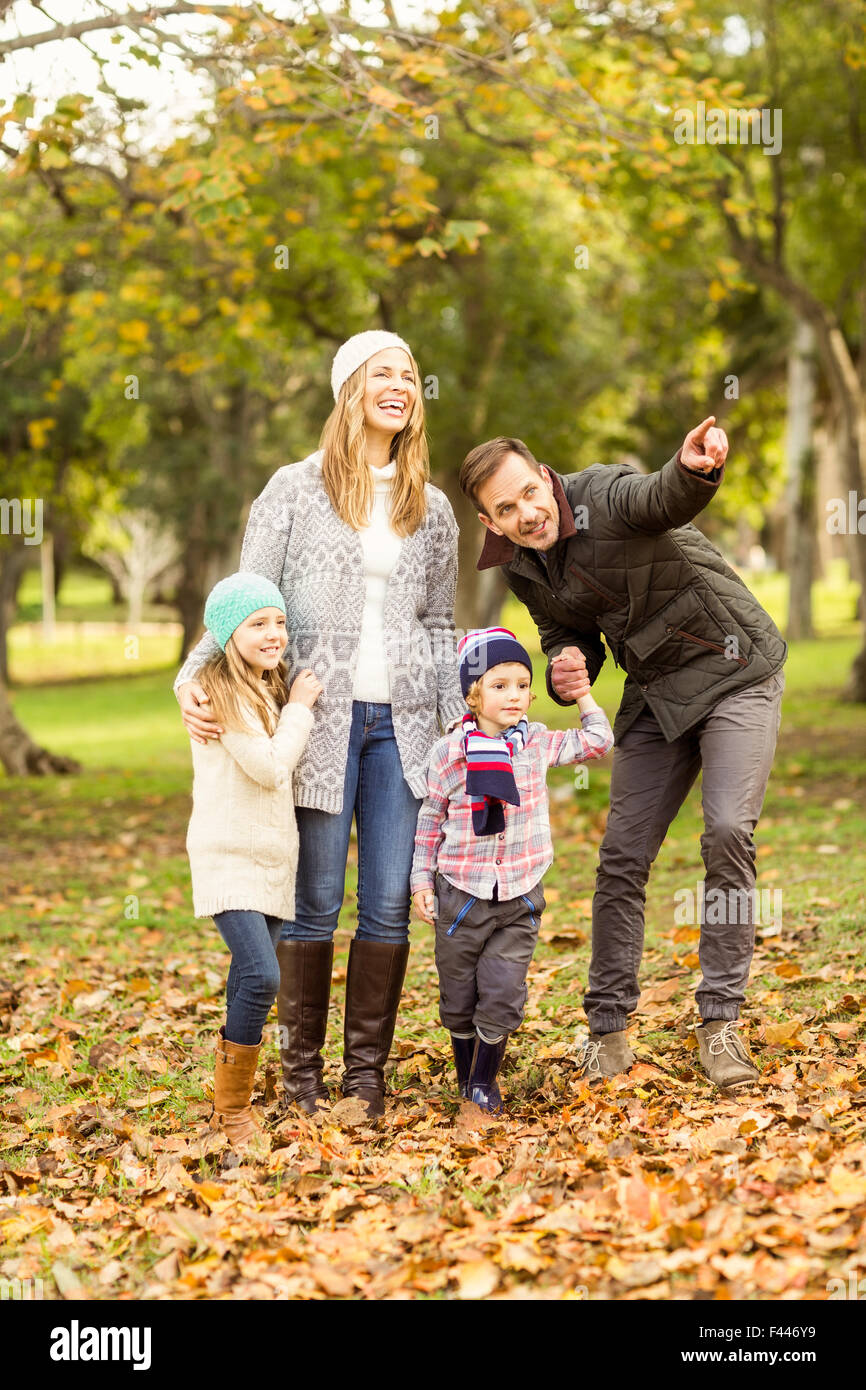 Portrait of a smiling young family Stock Photo