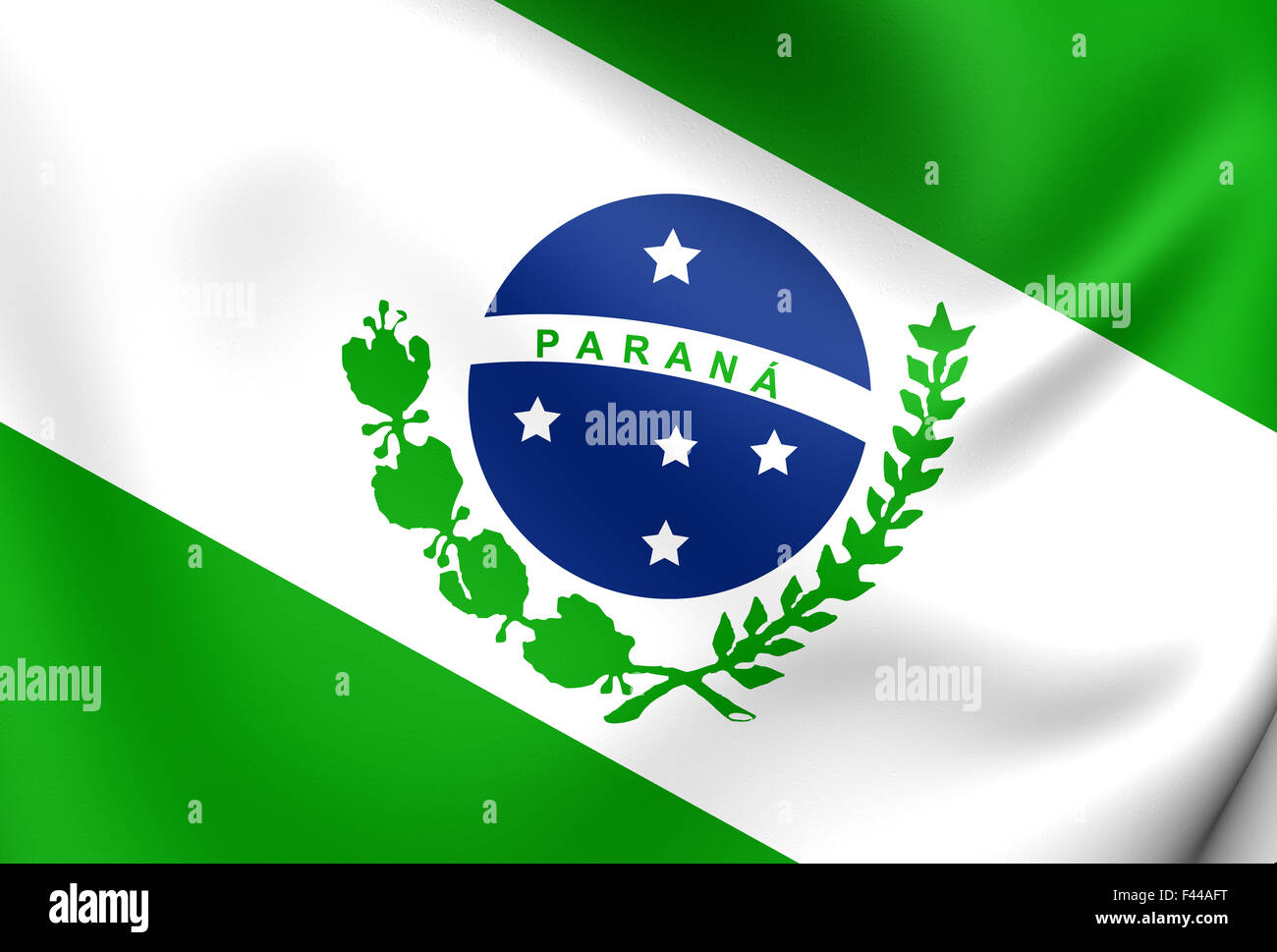 Flag of Parana, Brazil. Stock Photo
