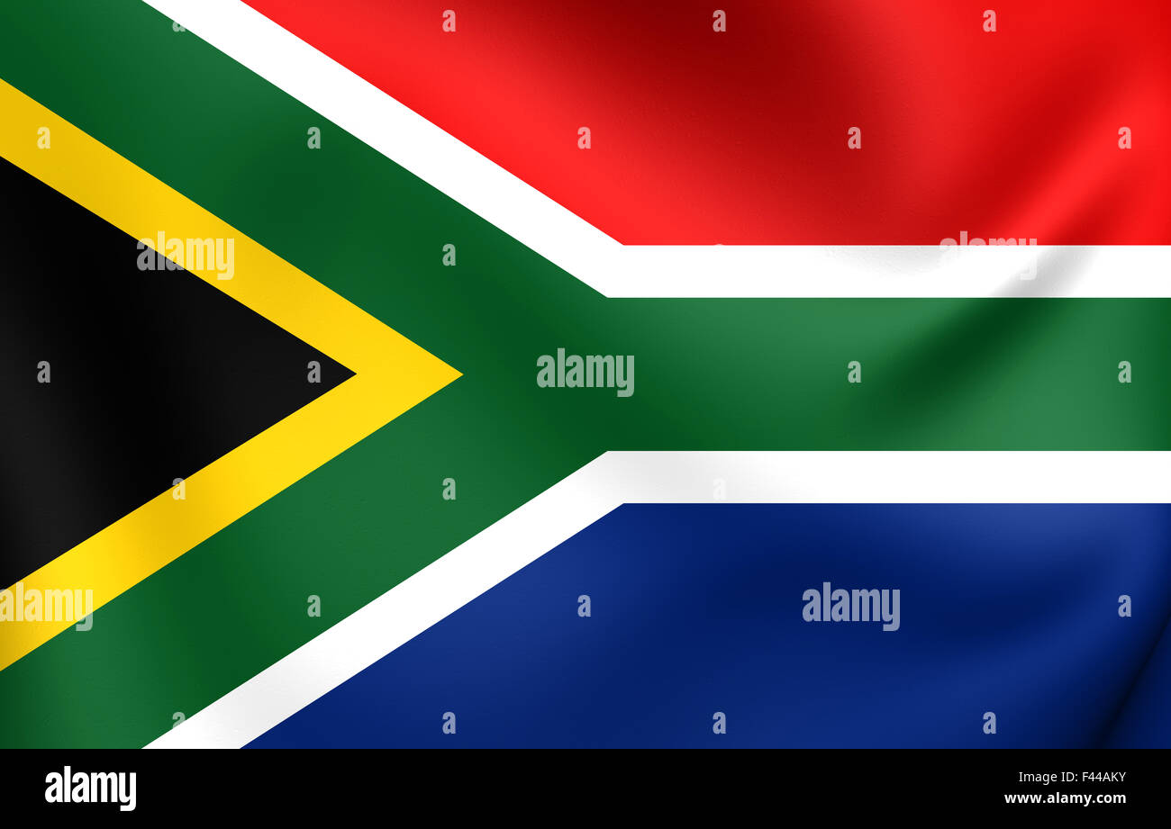 Flag south africa fluttering hi-res stock photography and images - Alamy