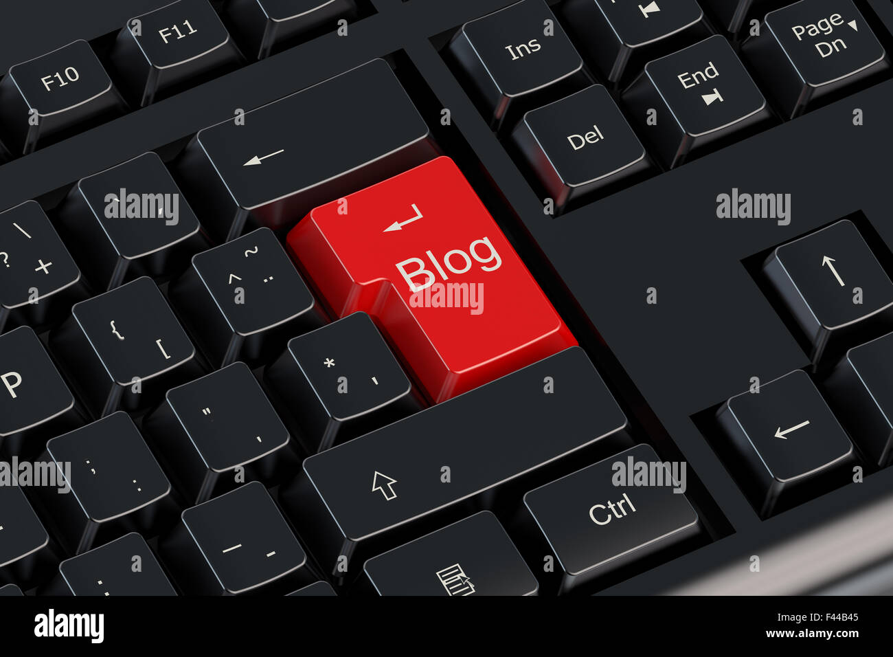Blog red keyboard button Stock Photo