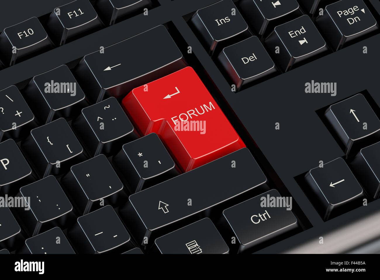 Forum red keyboard button Stock Photo