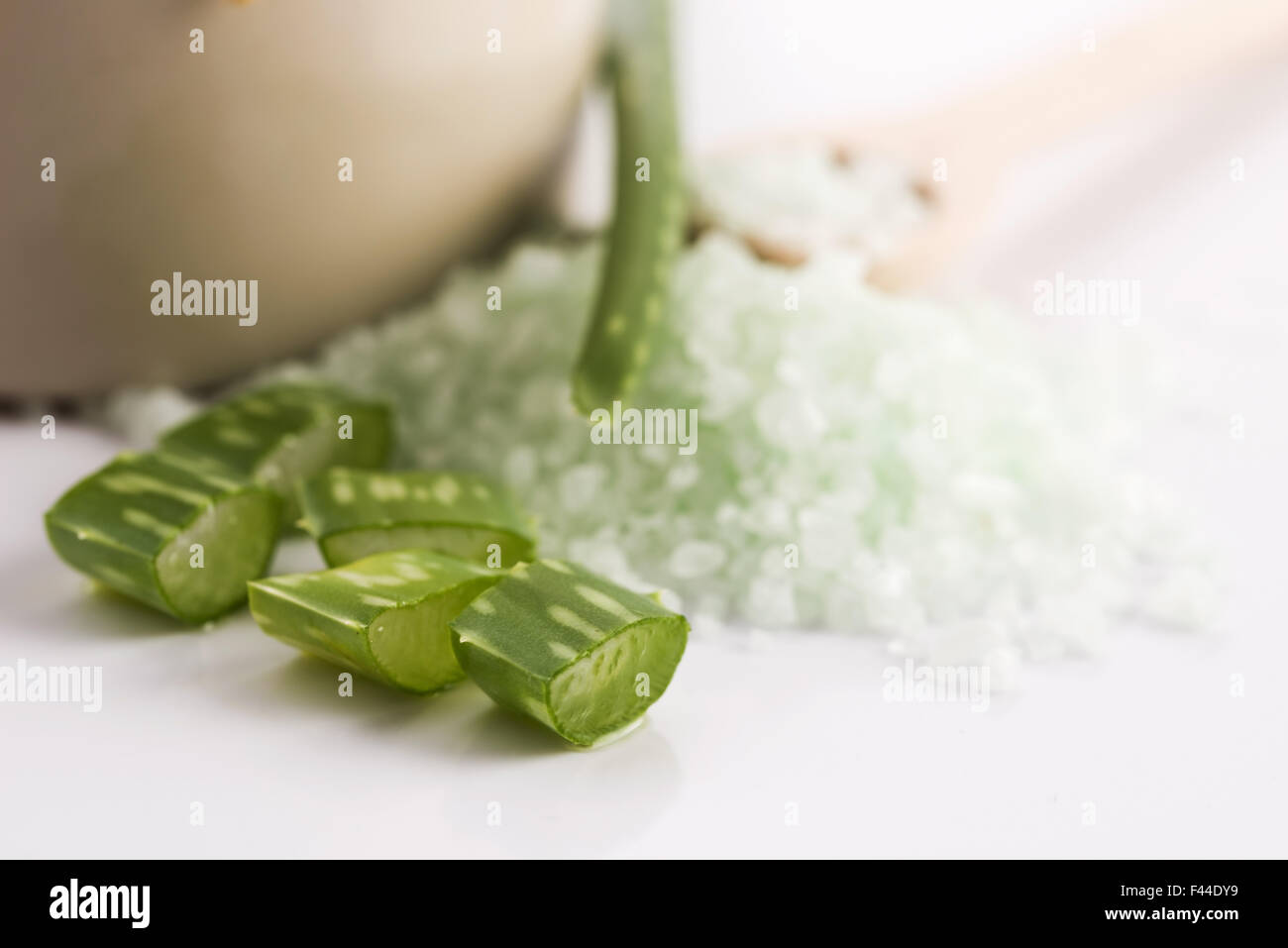 aloe vera and sea salt Stock Photo - Alamy