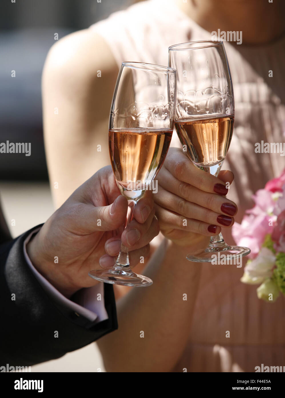 Glasses of champagne Stock Photo