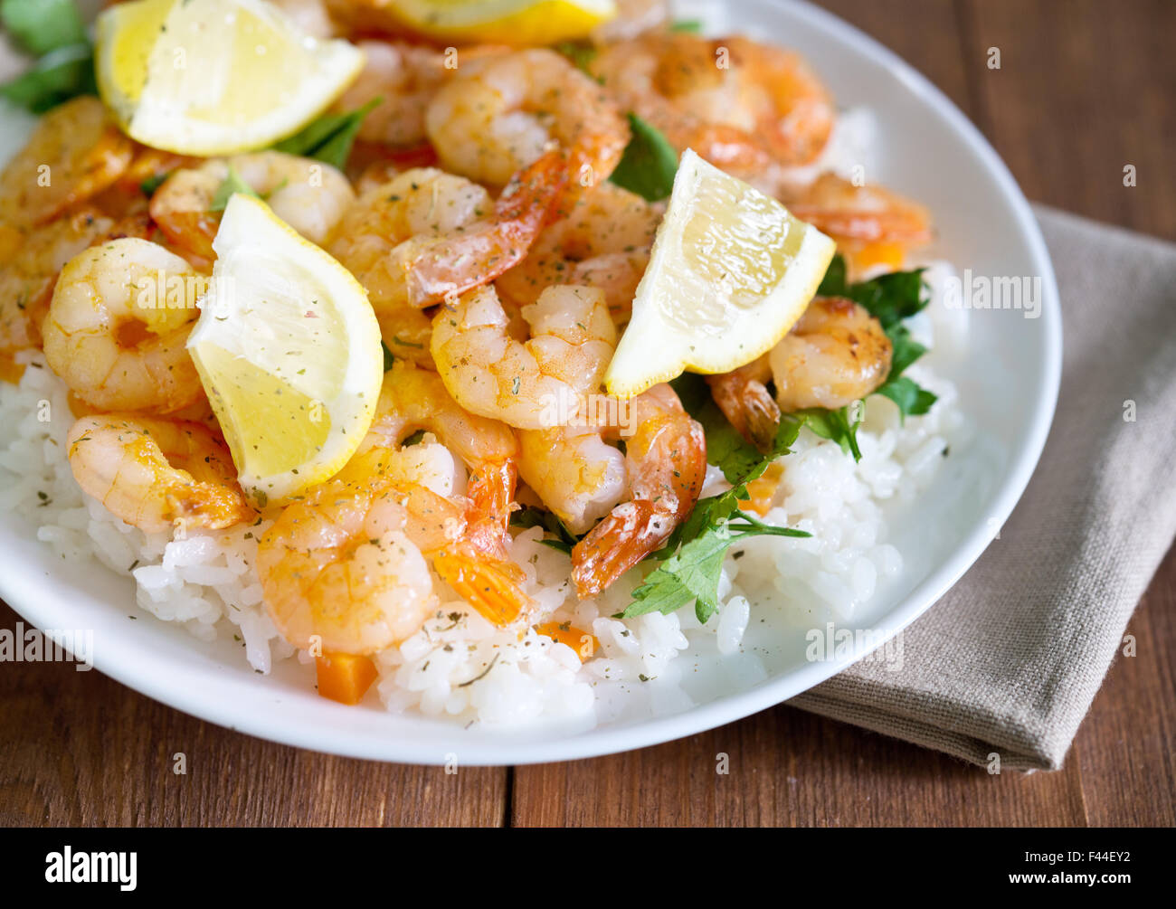 fried shrimps Stock Photo