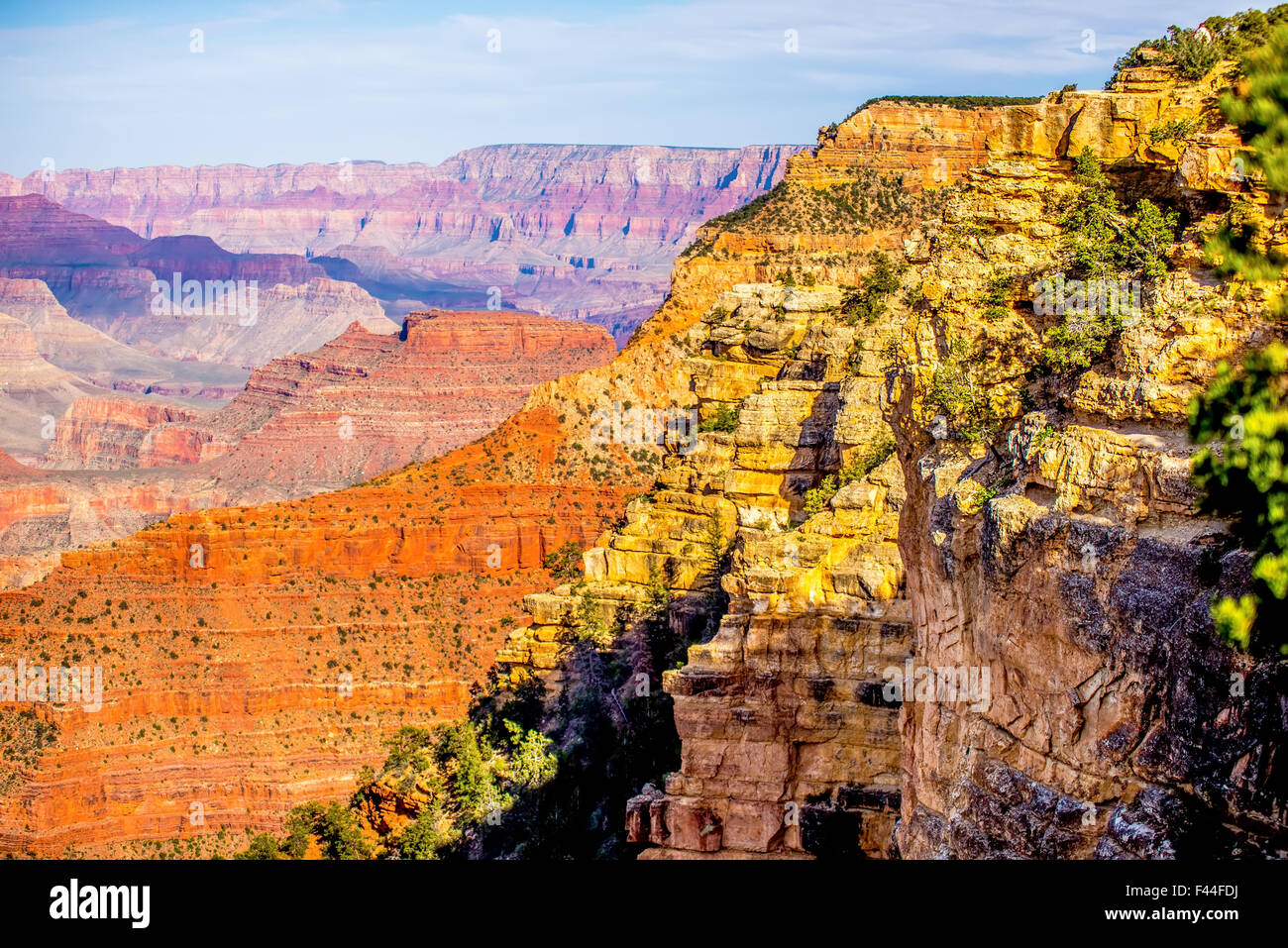 Grand Canyon sunny day with blue sky Stock Photo Alamy