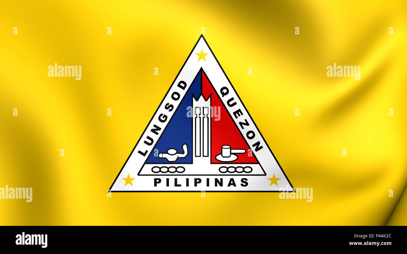 Flag of Quezon City Stock Photo