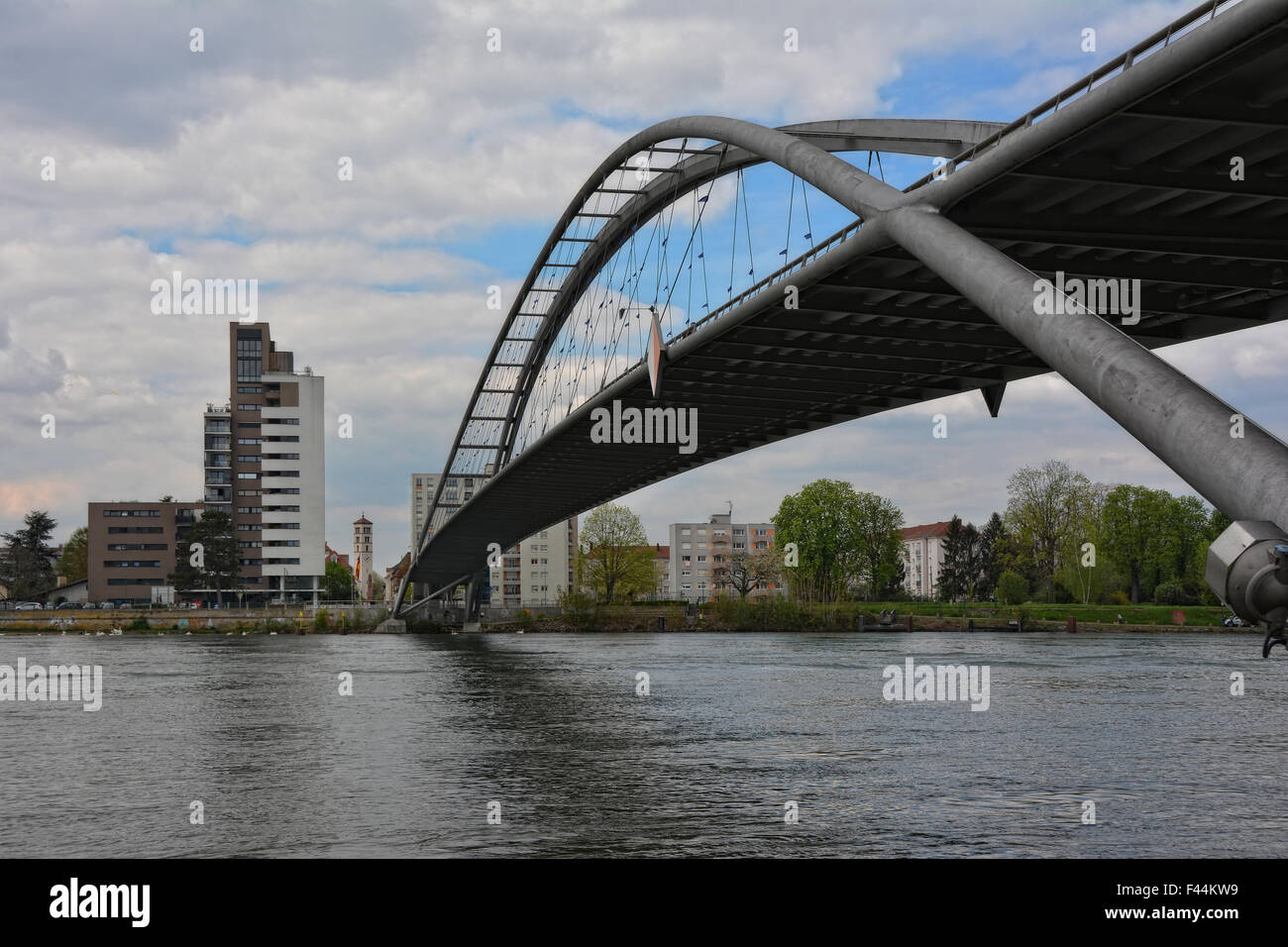 bridge of the three countries Stock Photo