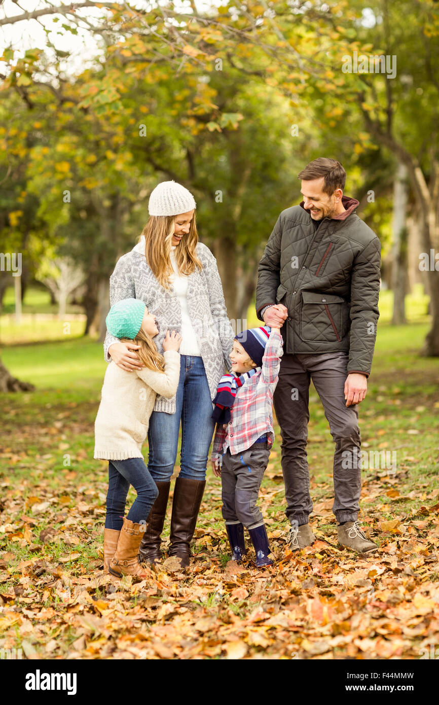 Portrait of a smiling young family Stock Photo