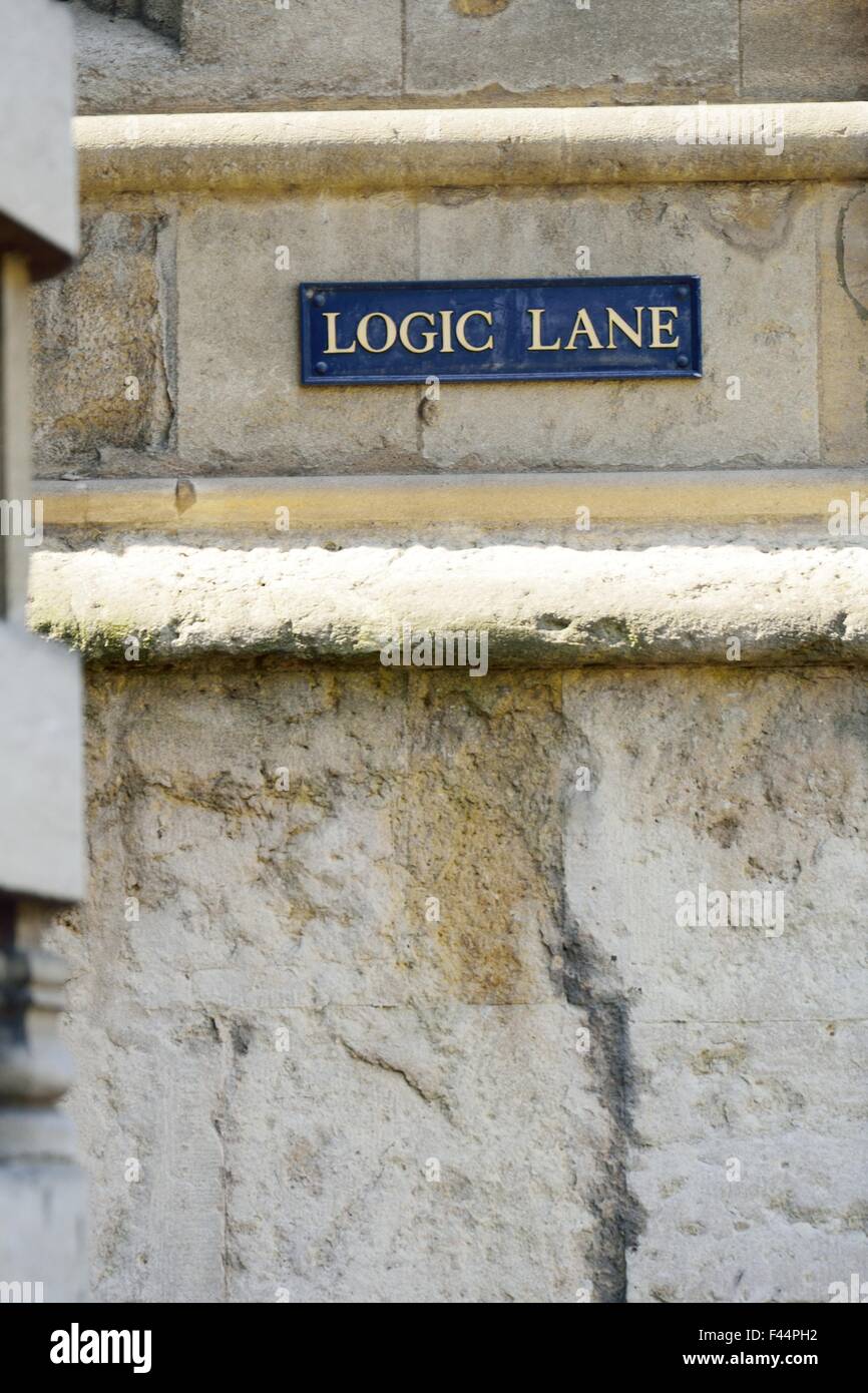 Logic lane sign post Stock Photo