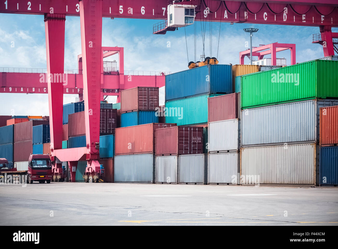 container depot Stock Photo