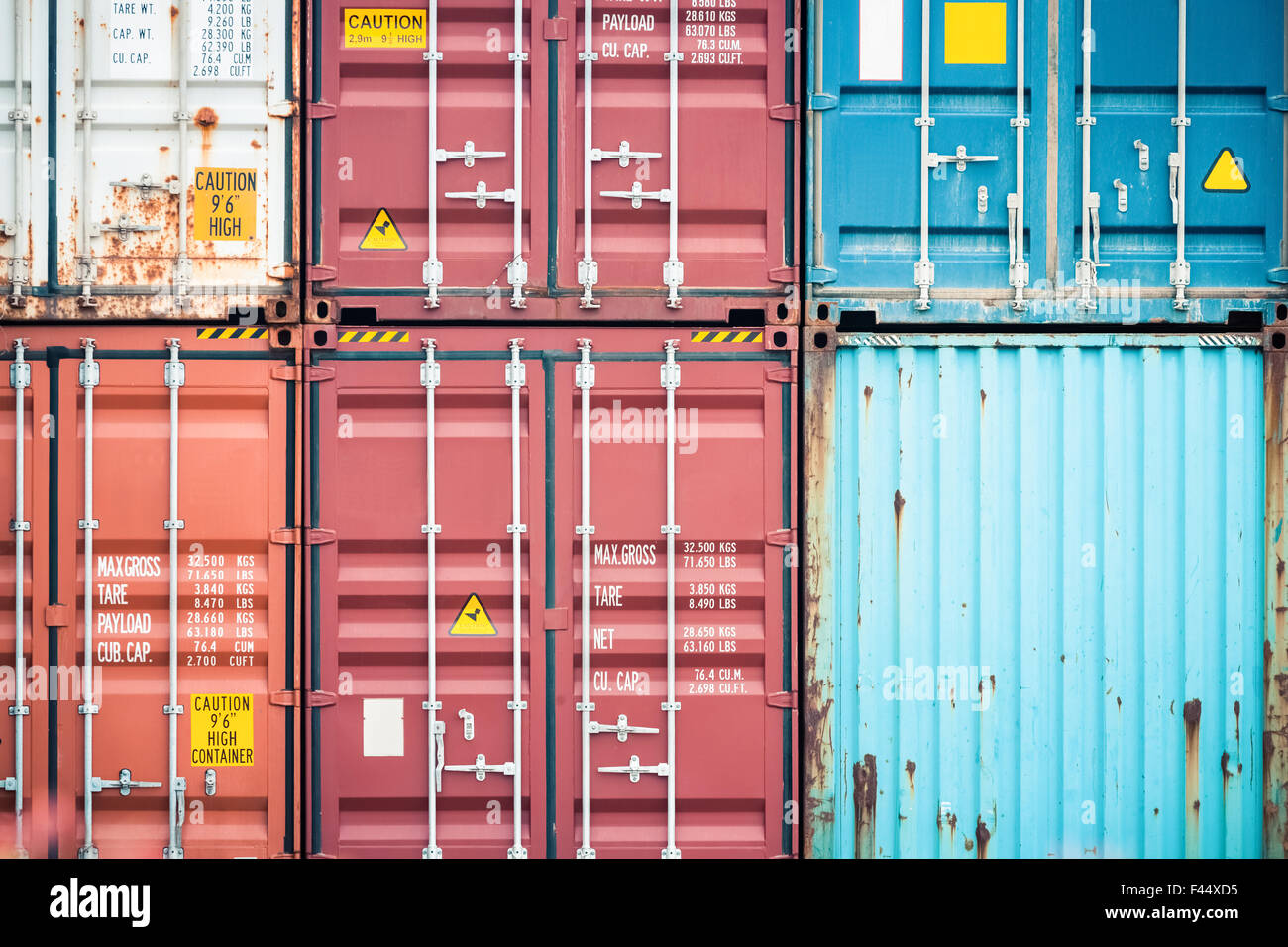 cargo container closeup Stock Photo
