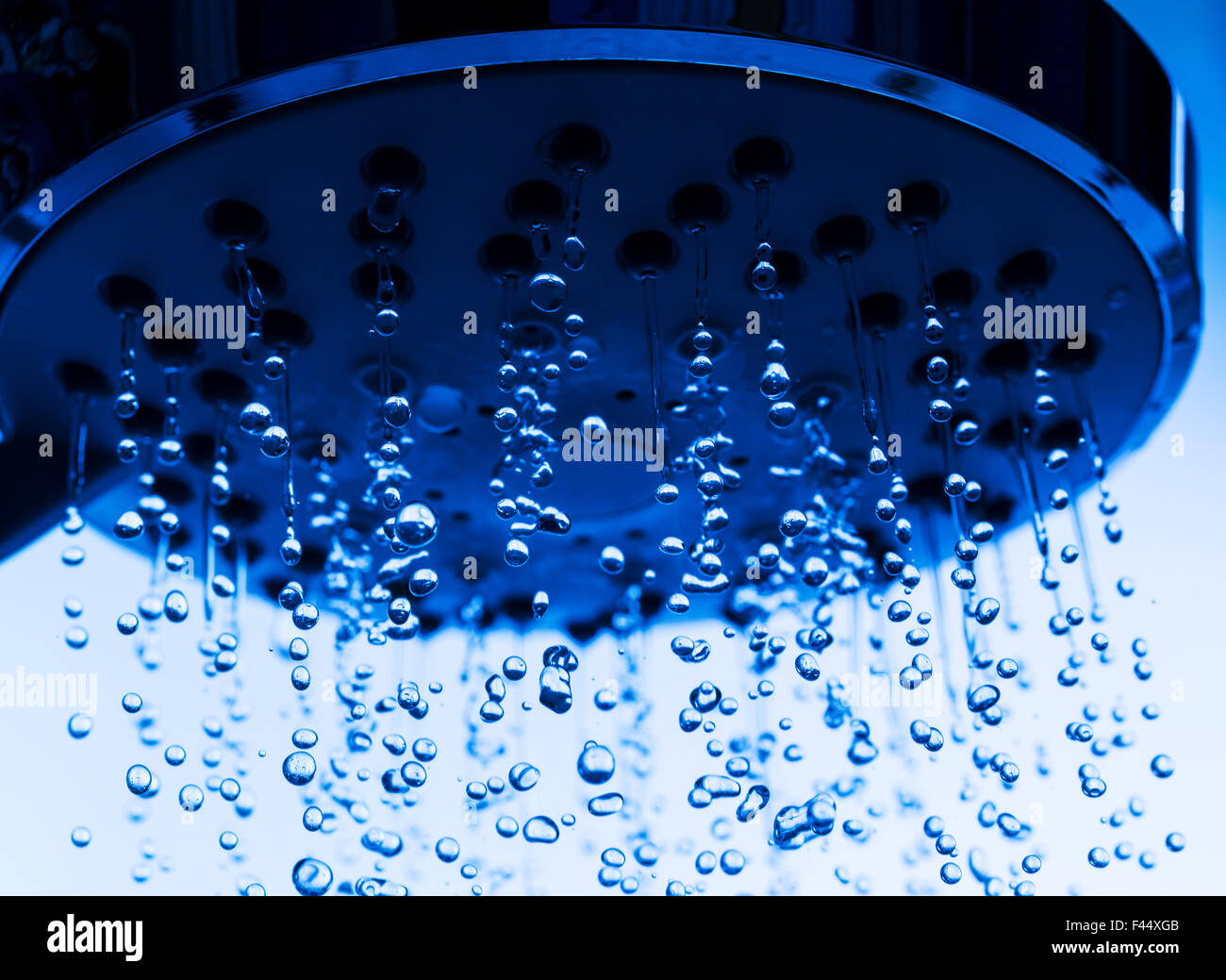 Shower Head with Running Water Stock Photo Alamy