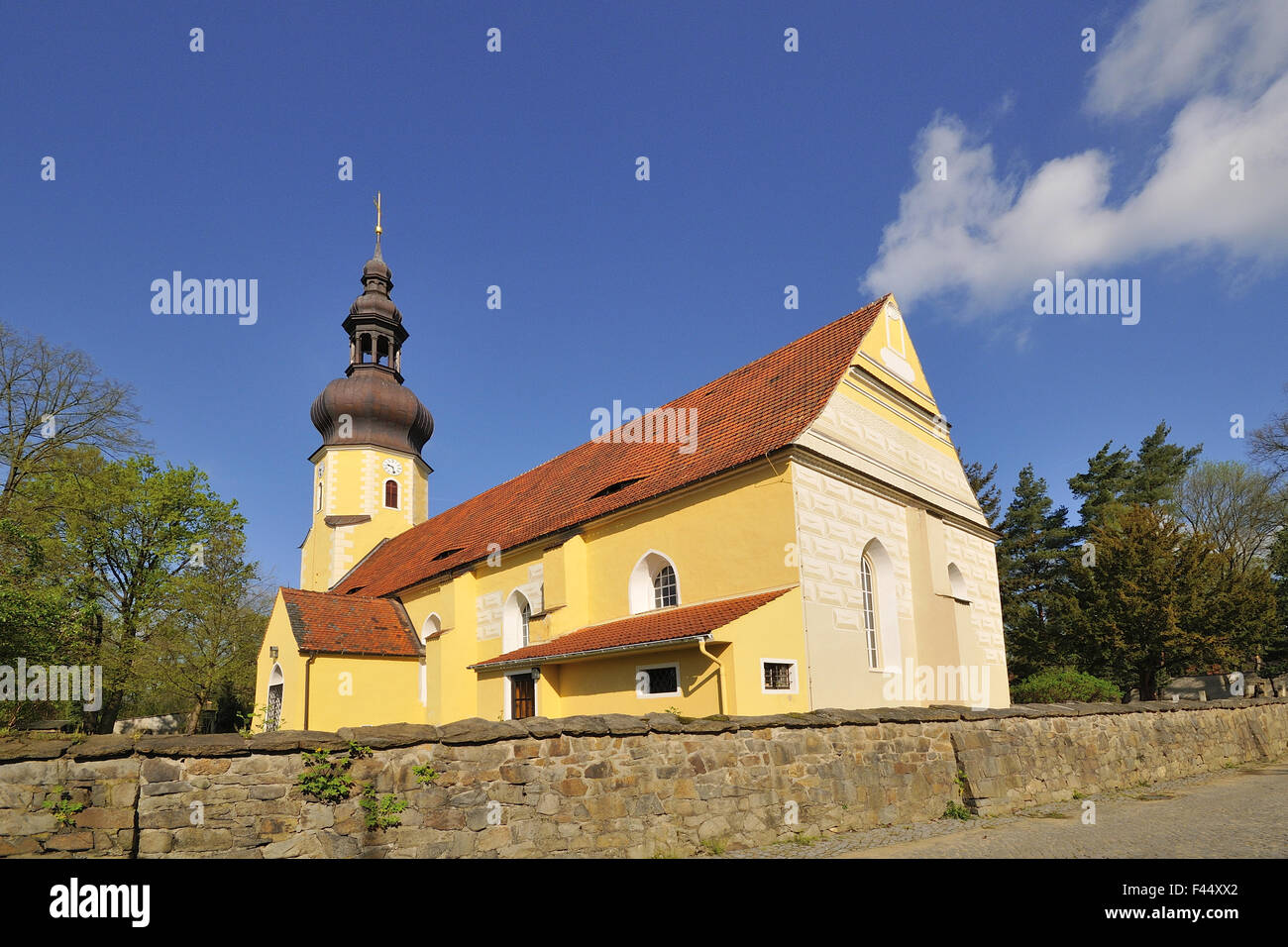 Church Neschwitz Stock Photo