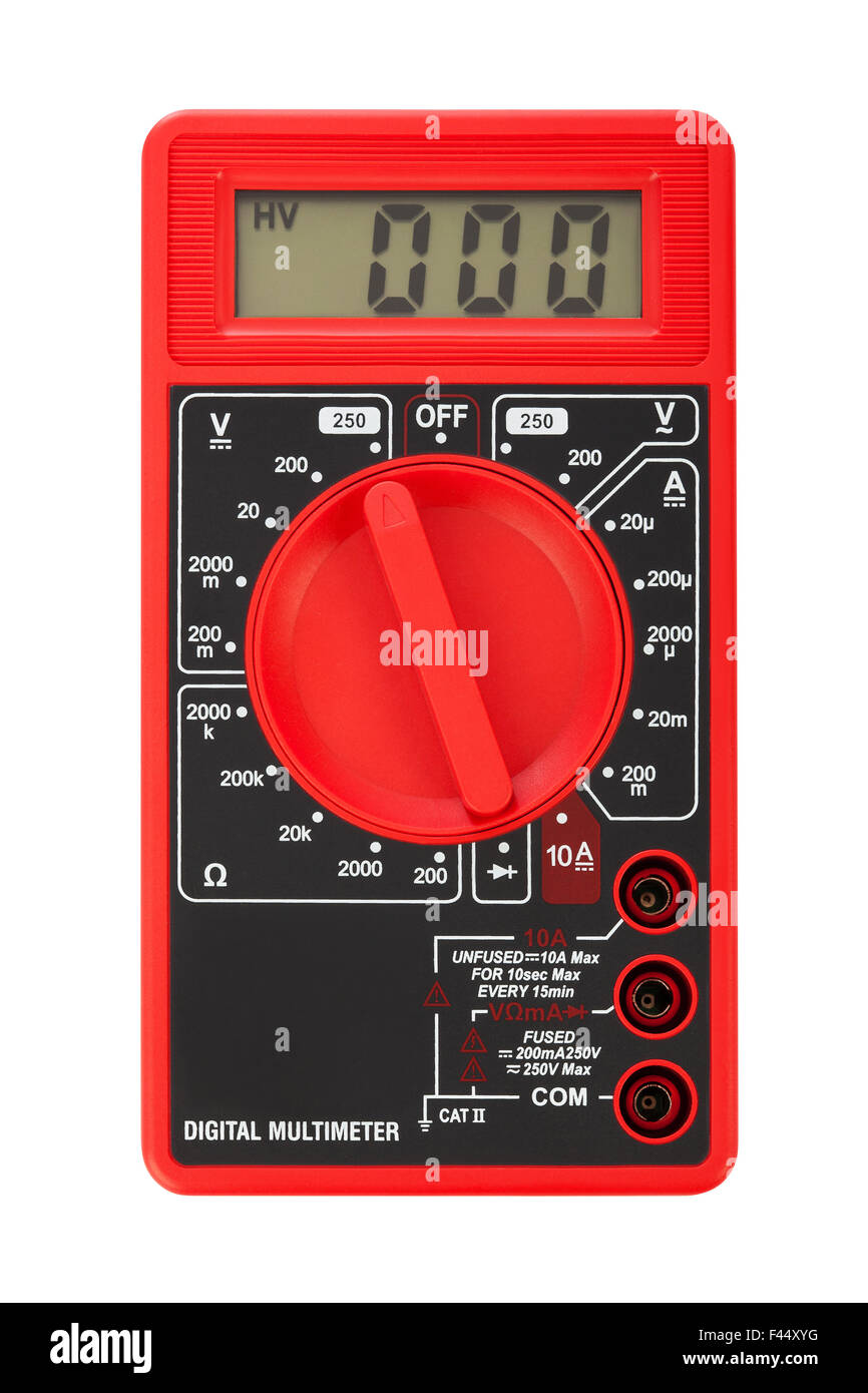 Electric meter digital multimeter Cut Out Stock Images & Pictures - Alamy