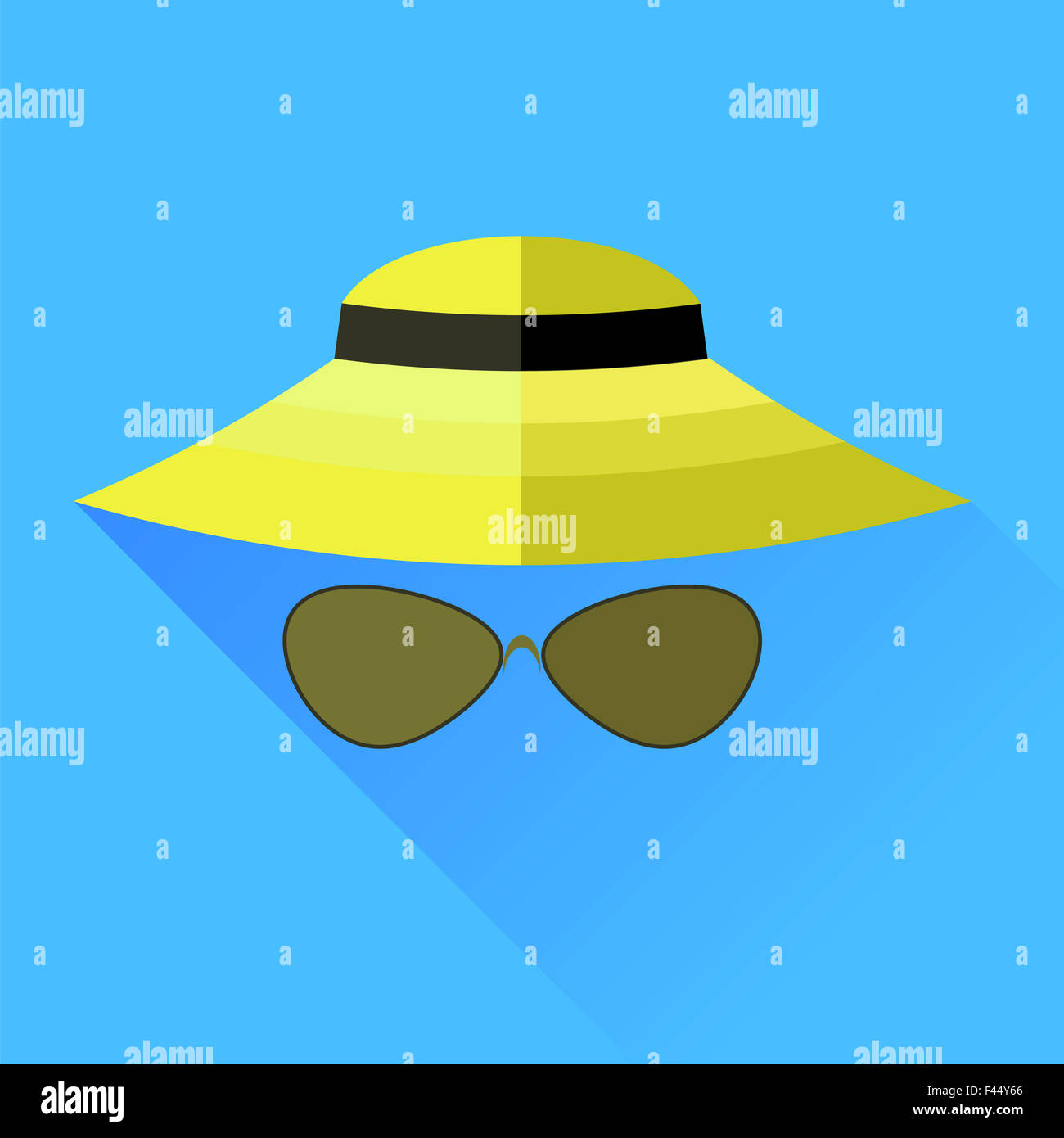 Straw Hat and Glasses Stock Photo Alamy