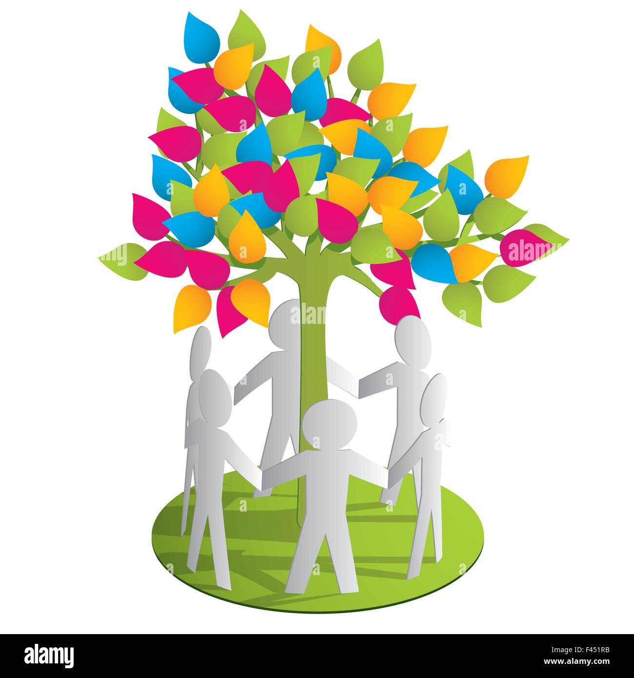 Around the paper tree Stock Vector Image & Art Alamy