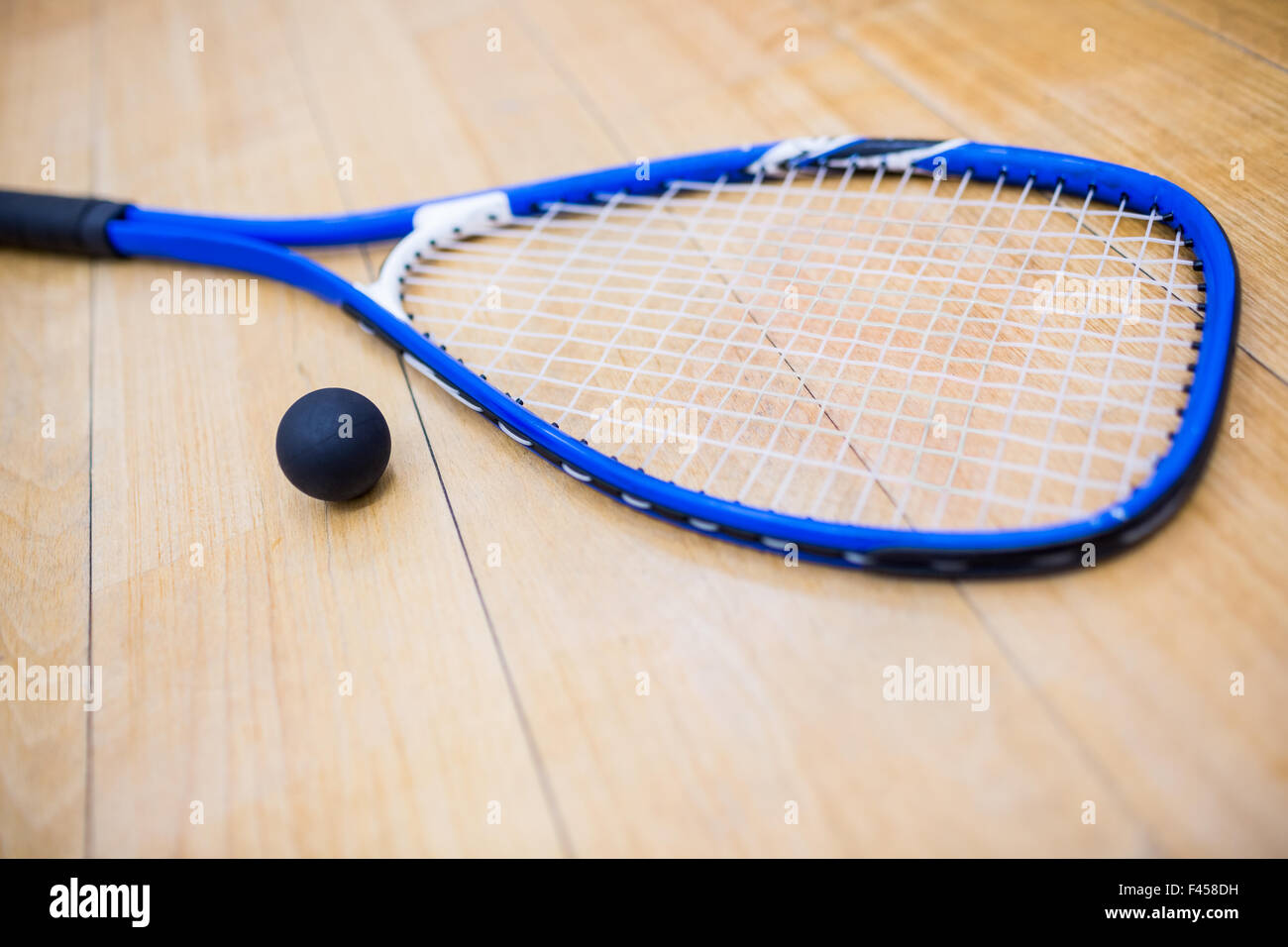 Close up of a squash racket and ball Stock Photo Alamy