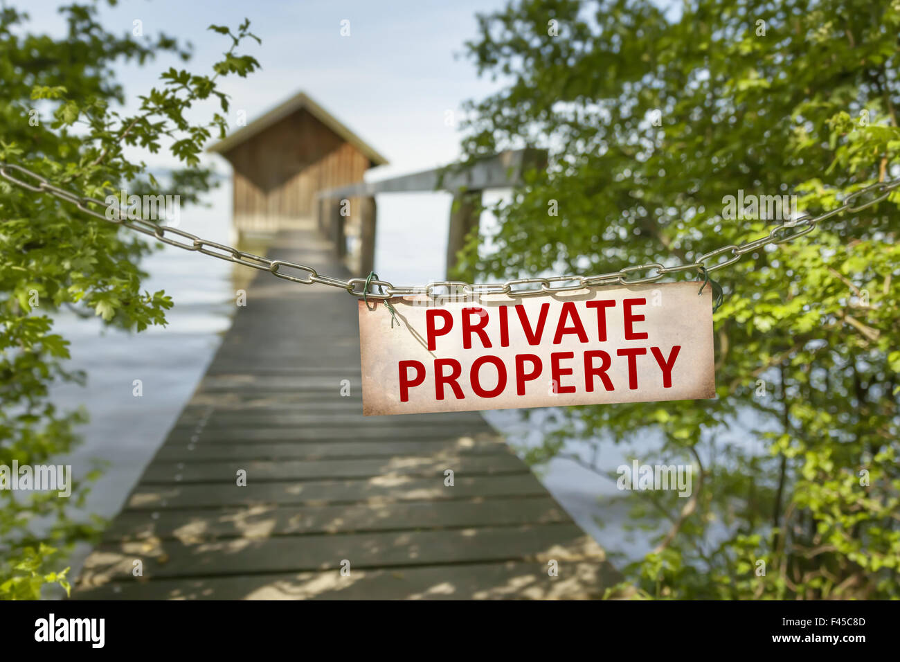 private property sign Stock Photo