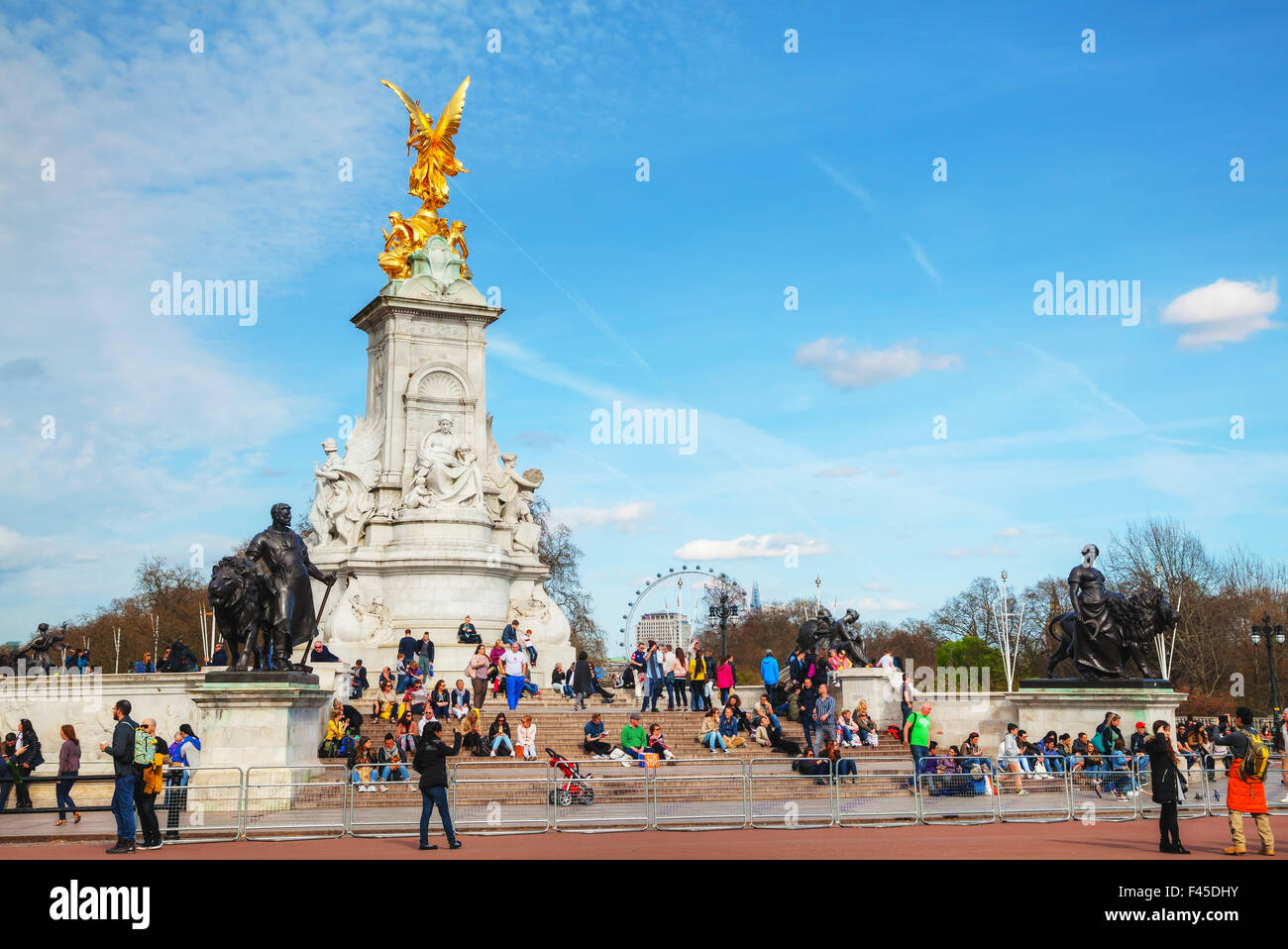 Queen Victoria memorial monument Stock Photo