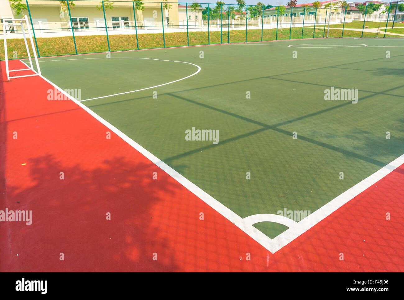Corner edge line inside futsal court Stock Photo Alamy