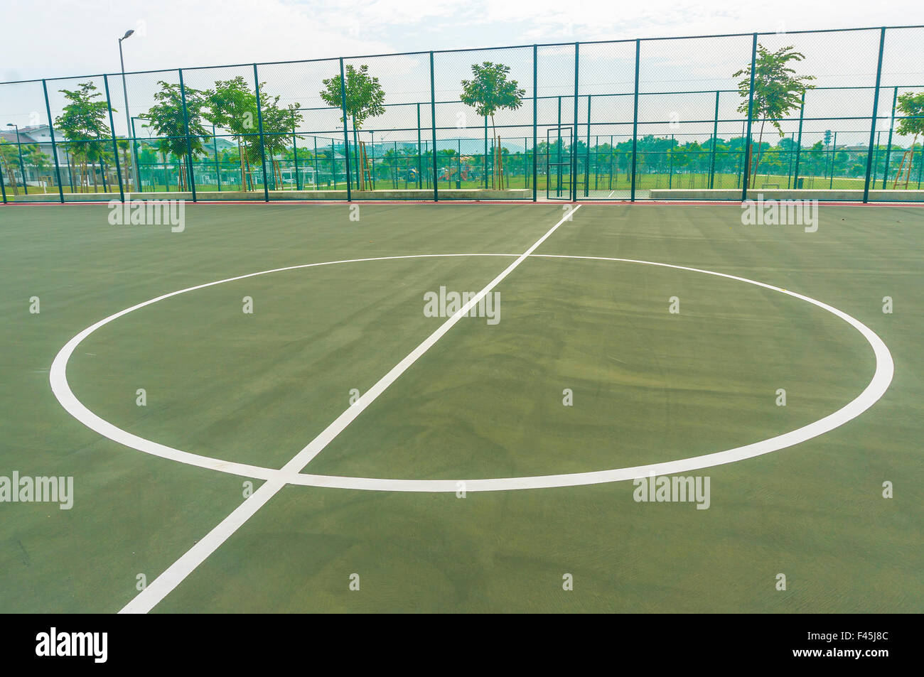 Center circle line at futsal court Stock Photo Alamy