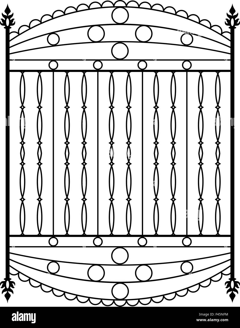 Wrought Iron Fireplace Grill Vector Art Stock Vector Art