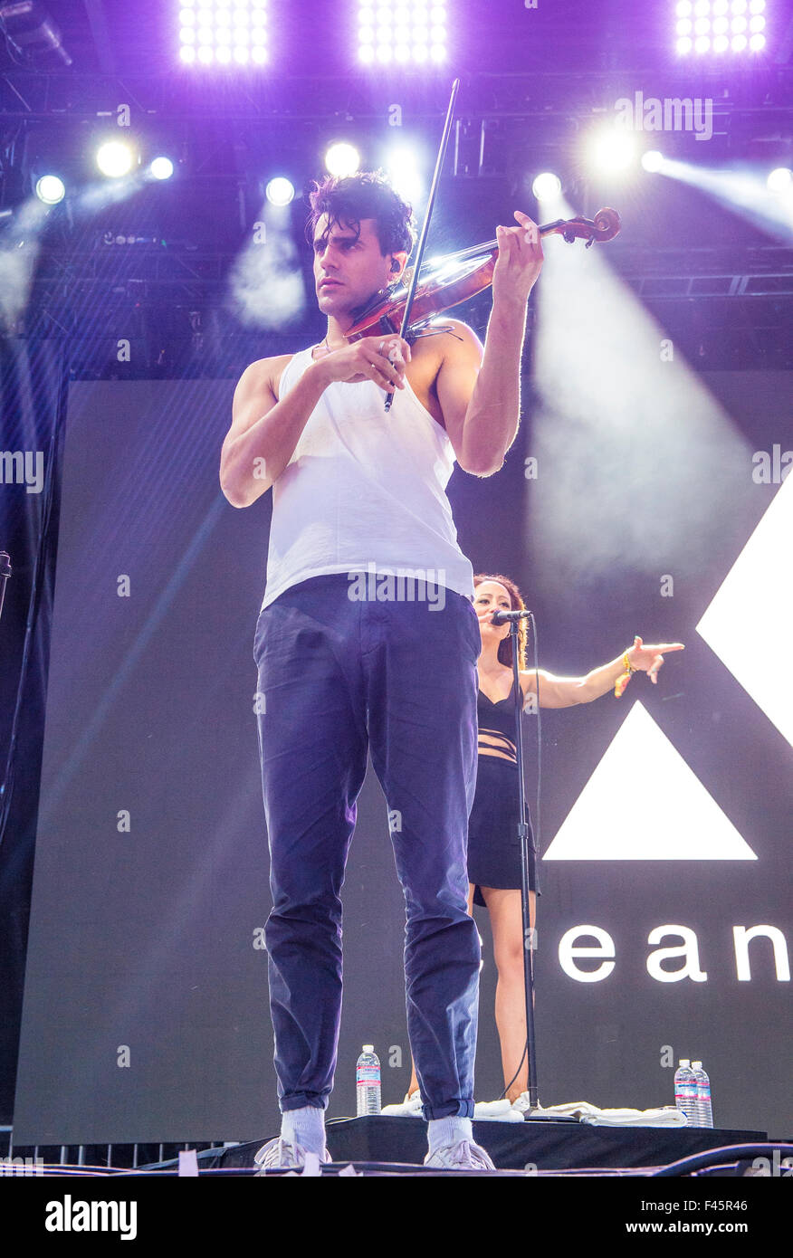 Musician Milan Neil Amin-Smith of Clean Bandit performs on stage during ...