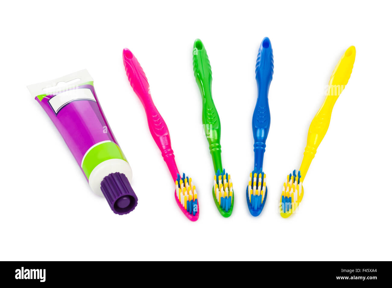 Toothbrushes and paste tube Stock Photo Alamy