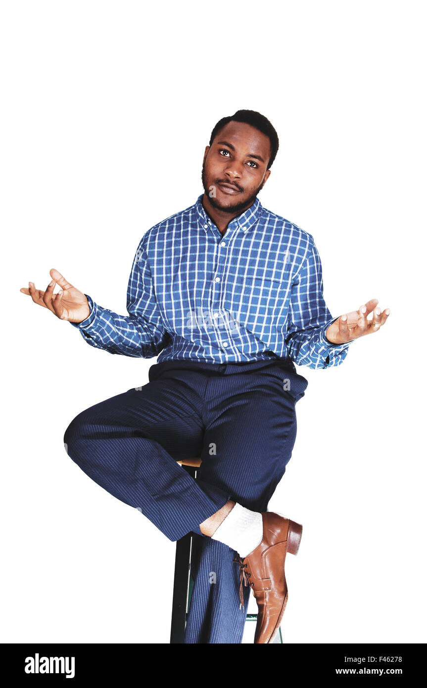 Black man showing hi-res stock photography and images - Alamy