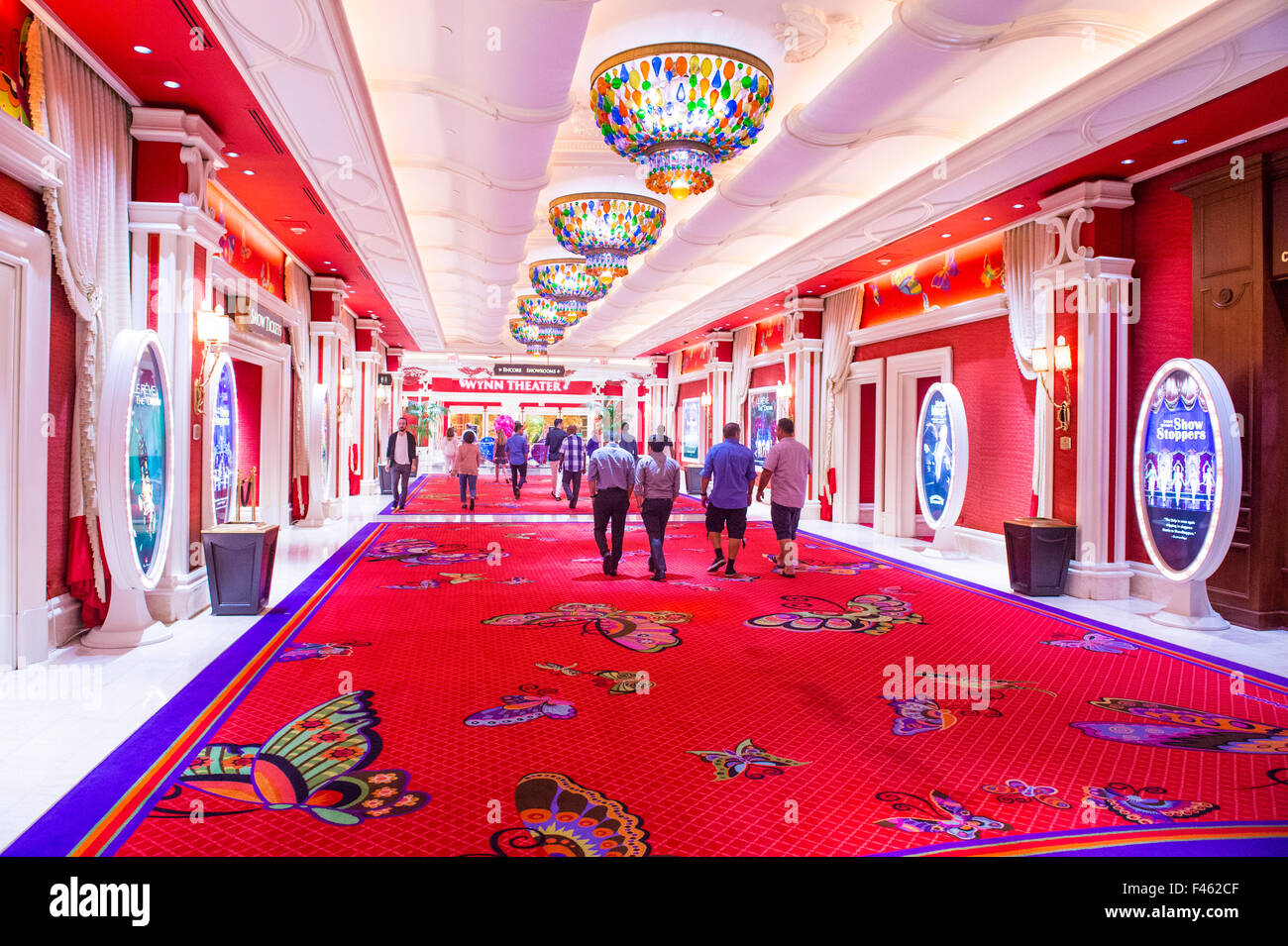 The interior of Encore Hotel and casino in Las Vegas Stock Photo Alamy
