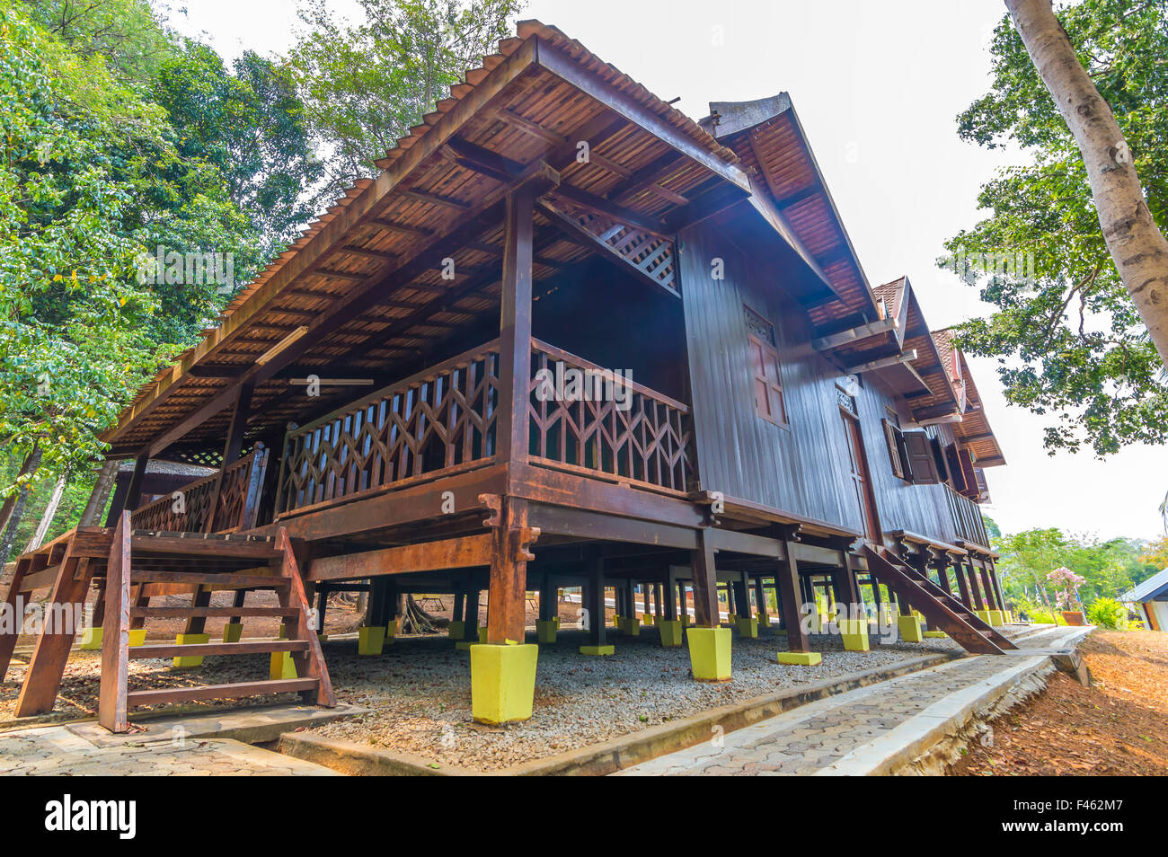 Traditional wooden house at Malaysia Stock Photo Alamy
