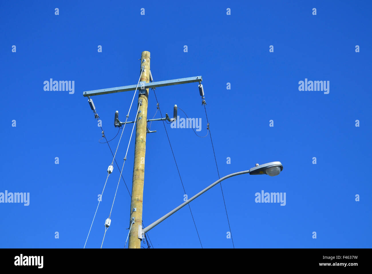 A single hydro pole Stock Photo Alamy