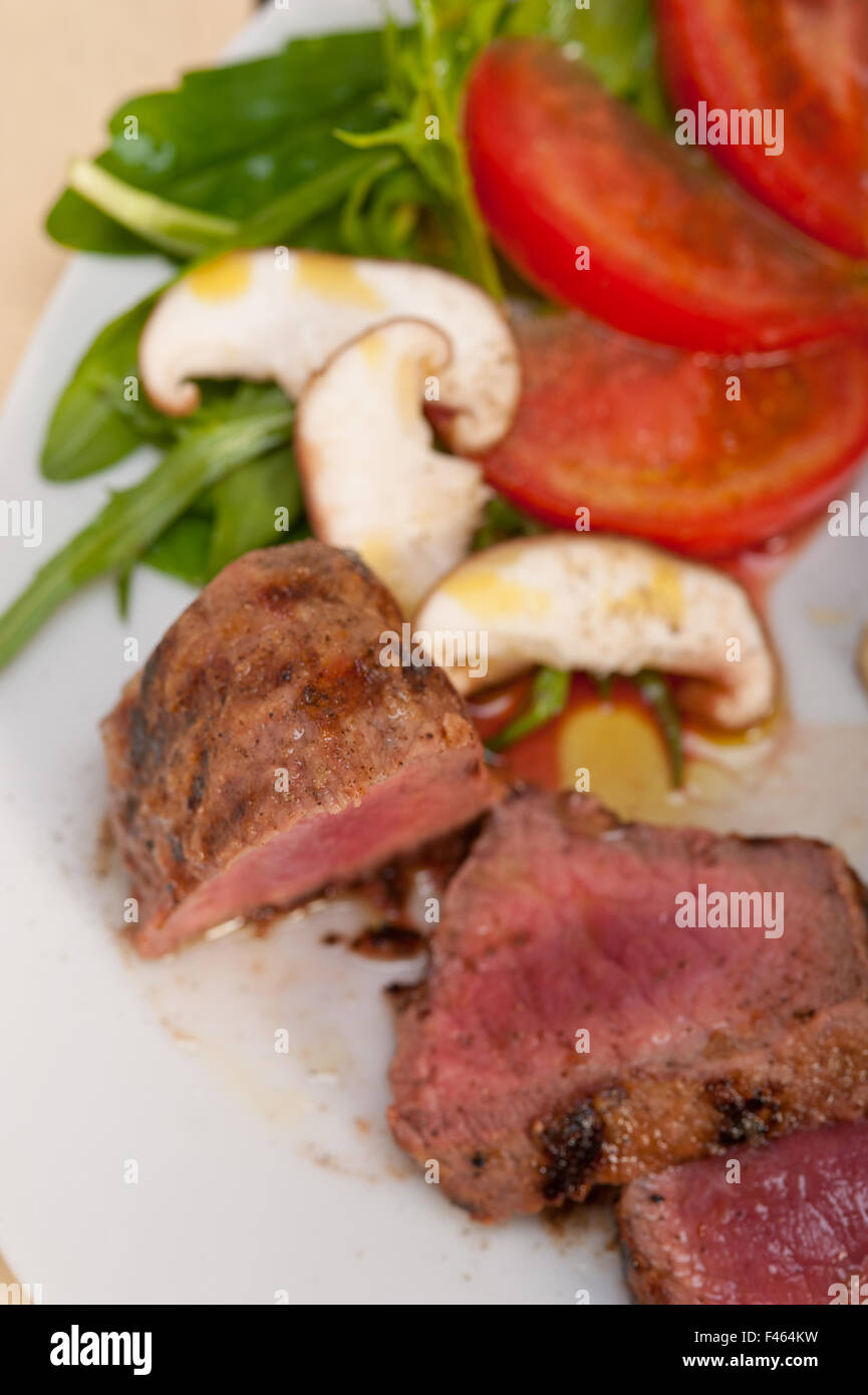 beef filet mignon grilled with vegetables Stock Photo Alamy